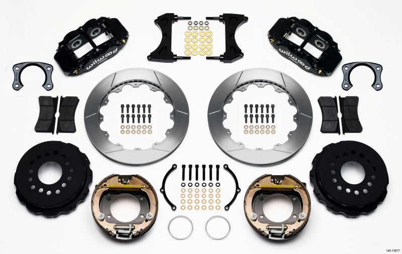 Wilwood Narrow Superlite 4R Rear P-Brk Kit 12.88in Big Ford New Style 2.50in Off Stag Mount - My Store