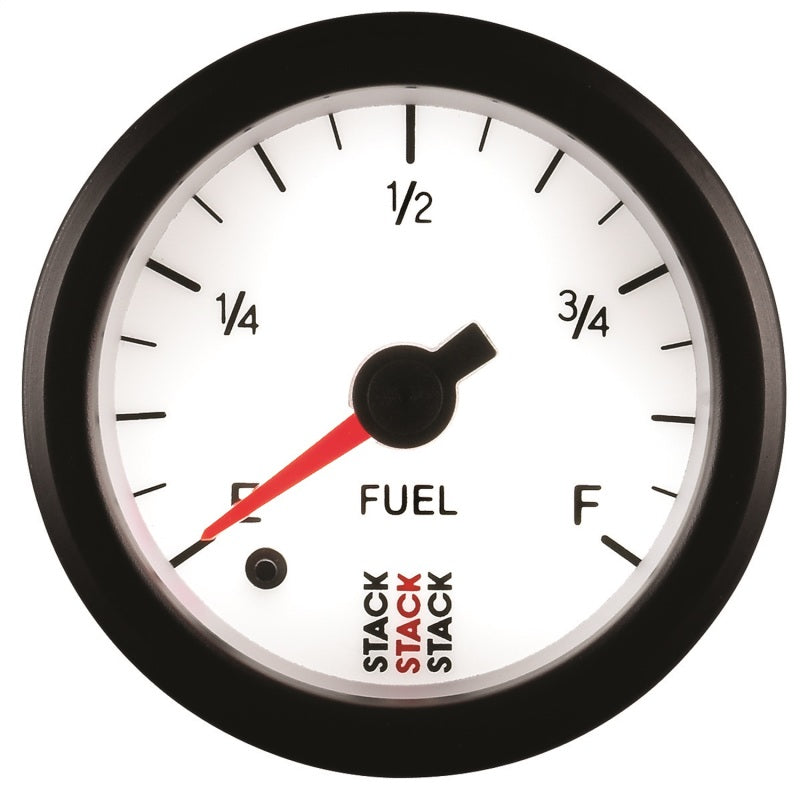 Autometer Stack 52mm 0-280 Ohm Programmable Pro Stepper Motor Fuel Level Gauge - White - My Store