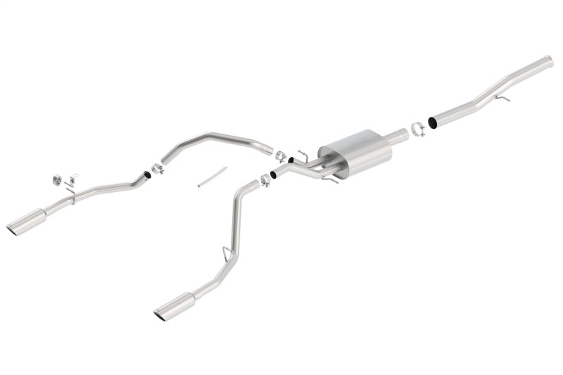 Borla 14 Silv/Sierra 1500 EC Std/CC Short 143.5in WB S-Type Single Split Rear Exit Cat-Back Exhaust - My Store