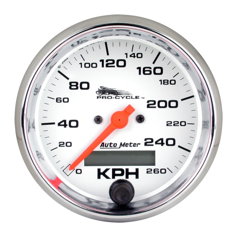Autometer Pro-Cycle Gauge Speedo 3 3/4in 160 Mph Elec White - My Store