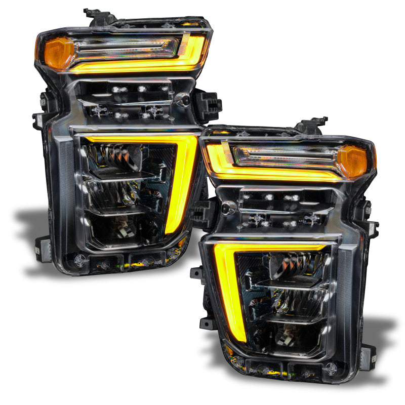 Oracle 20-21 Chevy Silverado HD 2500/3500 RGB+W Headlight DRL Upgrade Kit - ColorSHIFT 2 - Mammoth Racing -