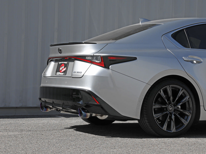 aFe Lexus IS350 14-22 V6-3.5L Takeda Axle-Back Exhaust System- Blue Tip - Mammoth Racing -
