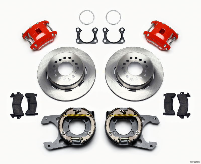Wilwood D154 P/S Park Brake Kit Red Big Ford 2.36in Offset - Mammoth Racing -