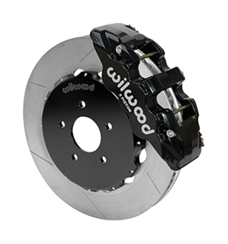 Wilwood 09-13 Nissan 370z/g37 Aero6 Big Brake Front Brake Kit - Slotted (Black) - My Store