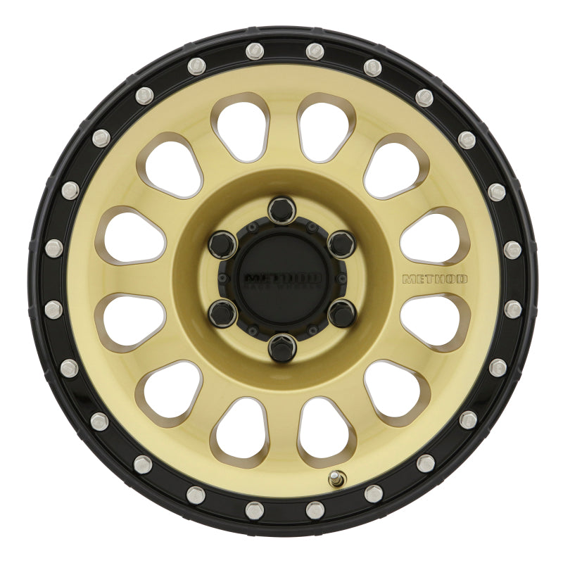 Method Mr315 17x8.5 0mm Offset 6x135 87mm CB Gold/Black Street Loc Wheel - Mammoth Racing -