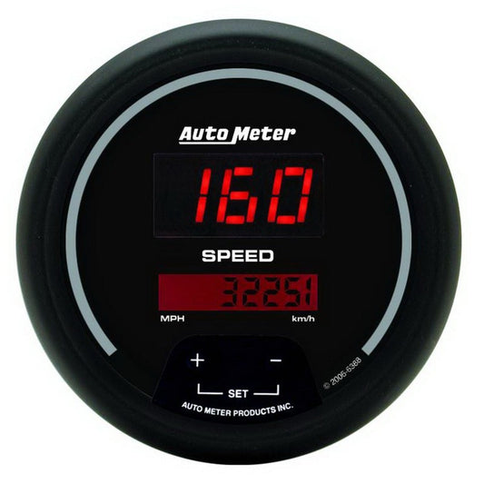 Autometer Sport-Comp Black 3 3/8in 160 MPH Digital Speedo Gauge - My Store