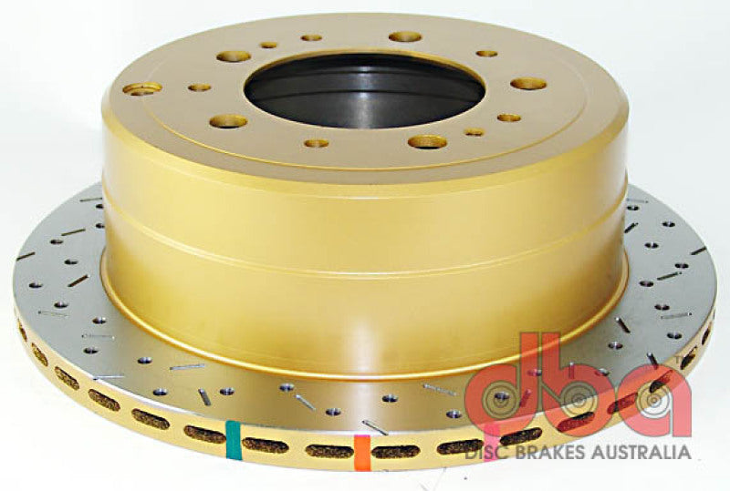 DBA 98-05 Lexus LX 470 / 98+ Toyota Landcruiser 100 Series Rear Drilled & Slotted 4000 Series Rotor - Mammoth Racing -
