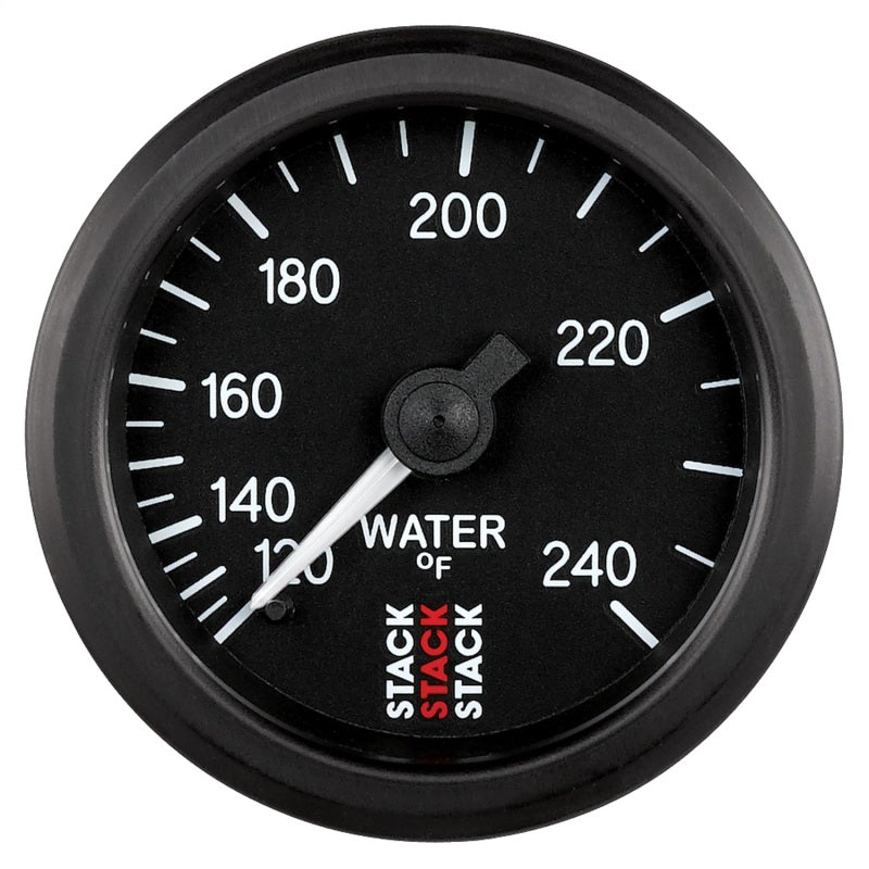 Autometer Stack 52mm 120-240 Deg F 1/2in Npt (M) Mechanical Water Temp Gauge - Black - My Store