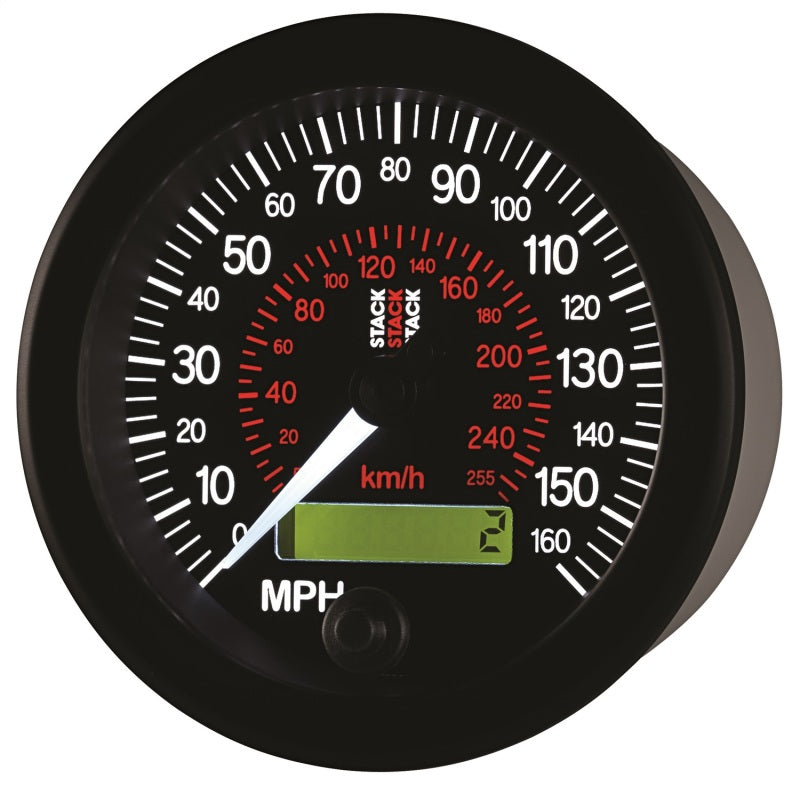 Autometer Stack Instruments 88mm 0-160 MPH / 260 Km/h Programmable Speedometer - Black - My Store