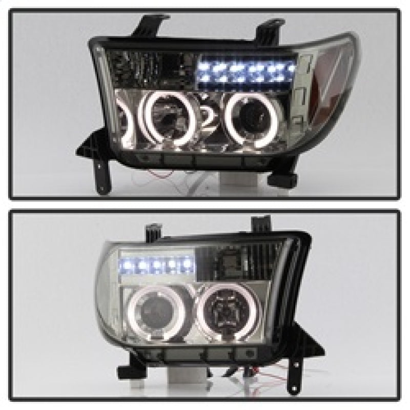 Spyder Toyota Tundra 07-13 Projector Headlights LED Halo LED Smke PRO-YD-TTU07-HL-SM - Mammoth Racing -