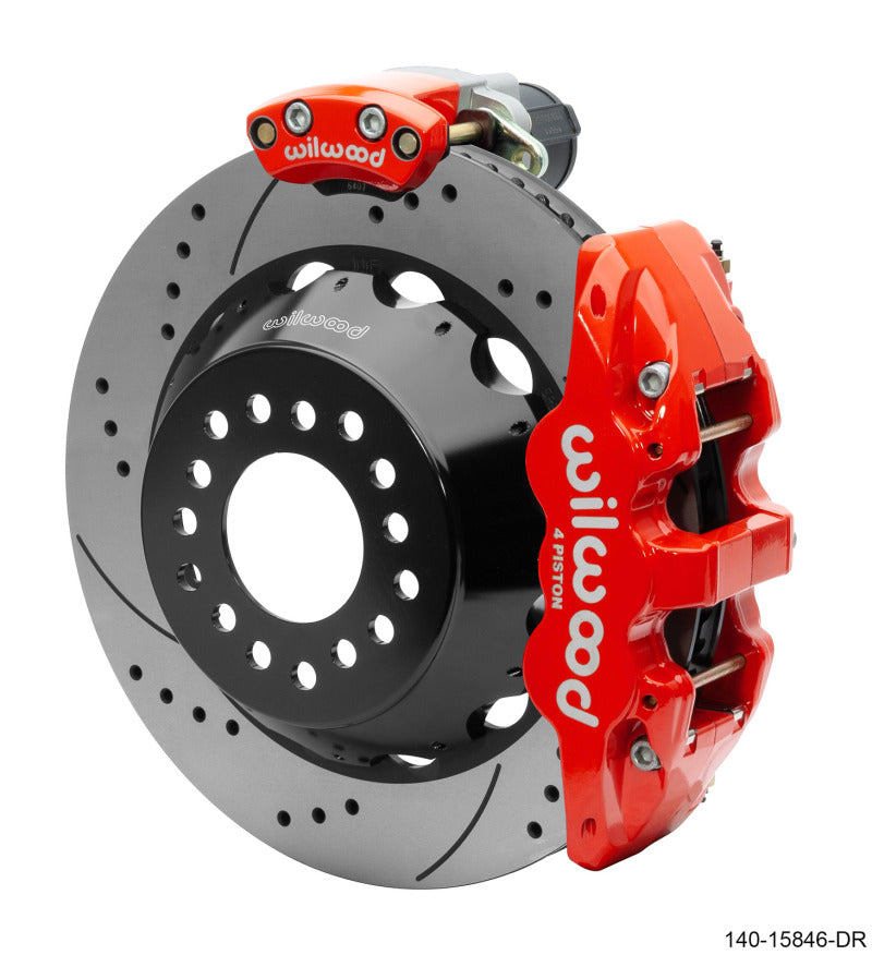 Wilwood Narrow Superlite 4R Rear P-Brk Kit Aero4 14in Rotor Big Ford New Style 2.5in Off - SRP Red - My Store