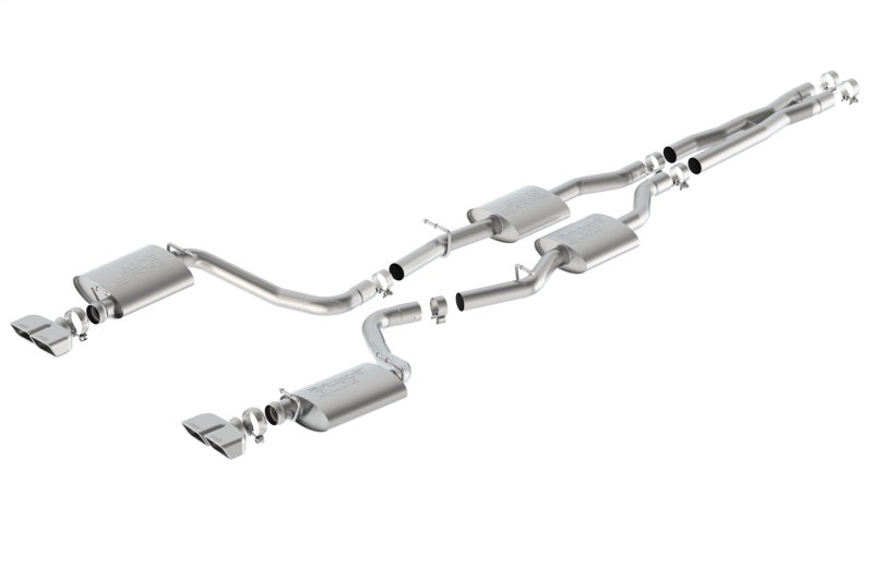Borla 15-16 Dodge Challenger R/T 5.7L Dual Rectangle Angle Cut Dual Split Rear Exit S-Type Exhaust - My Store