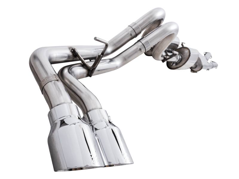 AWE 16-22 Toyota Tacoma 0FG Catback Exhaust w/ BashGuard - Dual Chrome Silver Tips - My Store