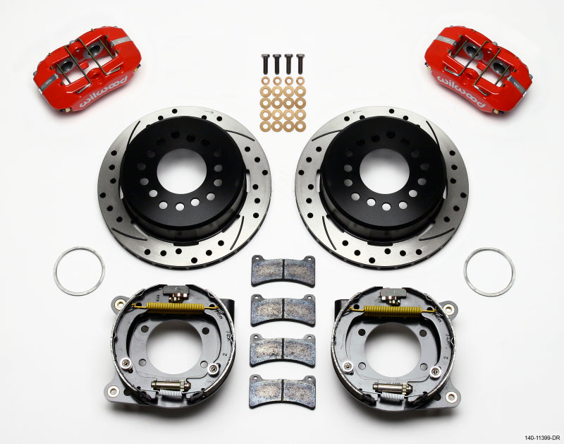 Wilwood Dynapro Low-Profile 11.00in P-Brake Kit Drill-Red 93-97 Camaro/Firebird 2.75in Offset - Mammoth Racing -