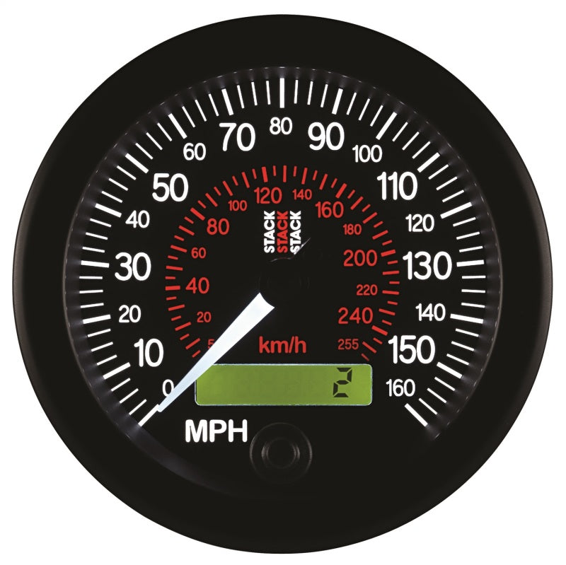 Autometer Stack Instruments 88mm 0-160 MPH / 260 Km/h Programmable Speedometer - Black - My Store