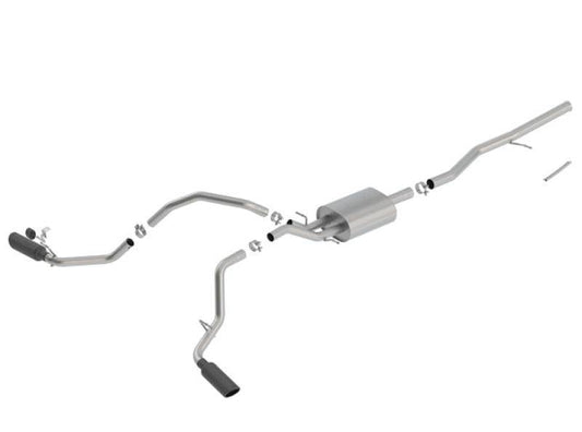 Borla 14-18 Chevrolet Silverado 1500 5.3L V8 AT/MT 4DR CC ATAK Catback Exhaust w/Black Chrome Tips - Mammoth Racing -