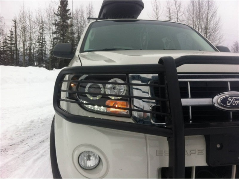 Spyder Ford Escape 08-12 Projector Headlights Halogen Model Only - DRL Black PRO-YD-FES08-DRL-BK - Mammoth Racing -