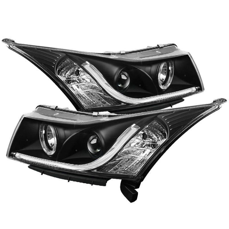 Spyder Chevy Cruze 11-14 Projector Headlights Light Tube DRL Blk PRO-YD-CCRZ11-LTDRL-BK - Mammoth Racing -