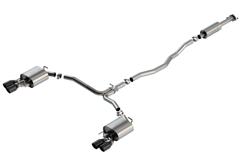 Borla 18-20 Toyota Camry XSE 3.5in Tip Dual Split Rear Exit Cat Back S-Type Exhaust Black Chrome - My Store