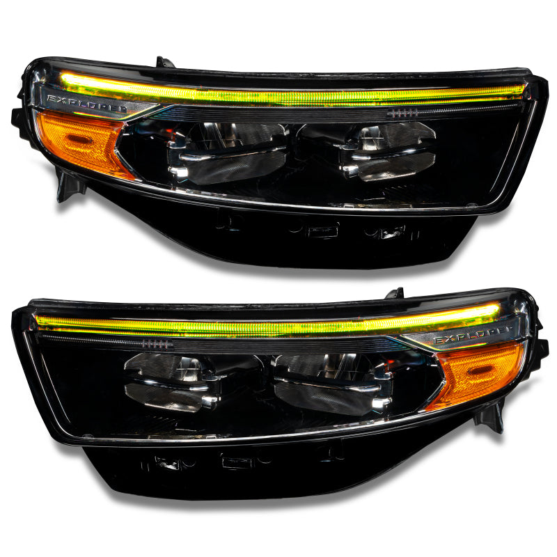 Oracle 20-22 Ford Explorer Dynamic RGB Headlight DRL Upgrade Kit - ColorSHIFT - w/ Simple Controller - Mammoth Racing -