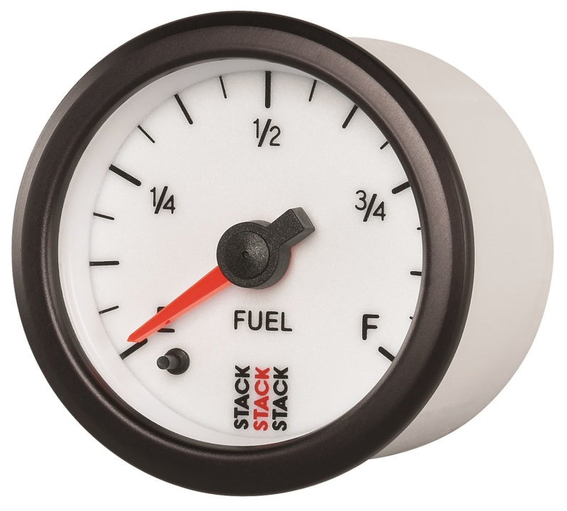 Autometer Stack 52mm 0-280 Ohm Programmable Pro Stepper Motor Fuel Level Gauge - White - My Store