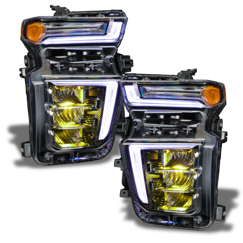 Oracle 20-21 Chevy Silverado HD 2500/3500 RGB Headlight Demon Eye Kit - ColorSHIFT w/o Controller - Mammoth Racing -