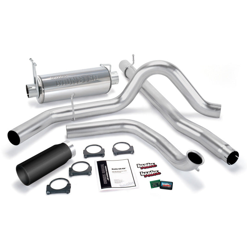 Banks Power 00-03 Ford 7.3L / Excursion Git-Kit - SS Single Exhaust w/ Black Tip - Mammoth Racing -