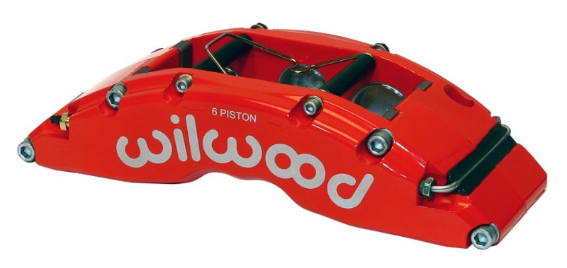 Wilwood Caliper-TC6R-Red 1.88/1.62/1.62in Pistons 1.38in Disc - Mammoth Racing -