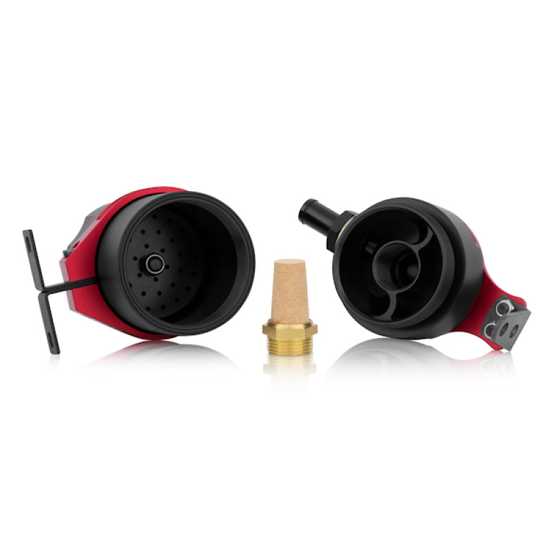 Mishimoto Universal Baffled Oil Catch Can - Red - Mammoth Racing -