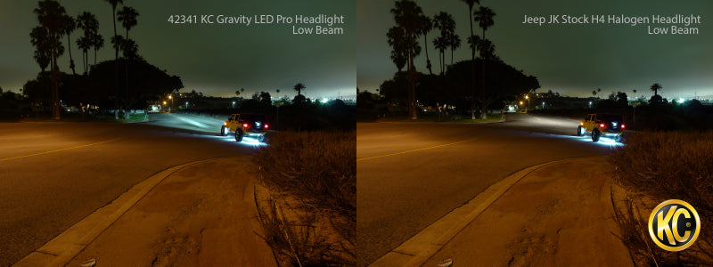 KC HiLiTES 07-18 Jeep JK 7in. Gravity LED Pro DOT Approved Replacement Headlight (Single) - Mammoth Racing -