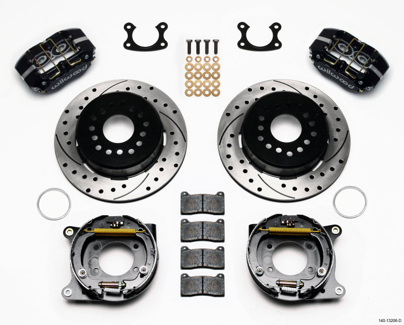 Wilwood Dynapro Dust-Boot P/S Park Brake Kit Drilled Small Ford 2.50in Offset - Mammoth Racing -