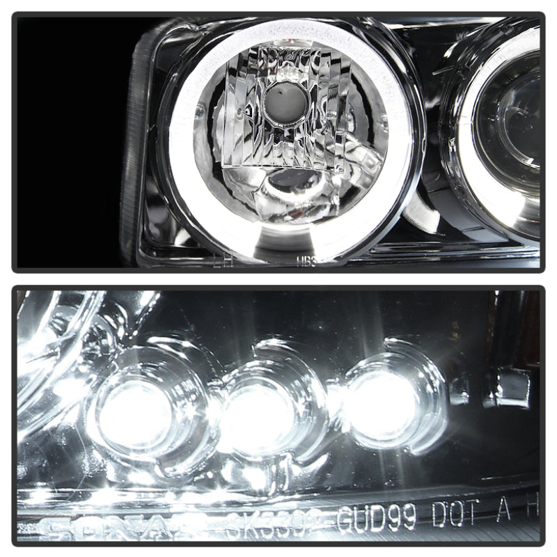 Spyder GMC Sierra 1500/2500/3500 99-06 Projector Headlights LED Halo LED Chrome PRO-YD-CDE00-HL-C - Mammoth Racing -