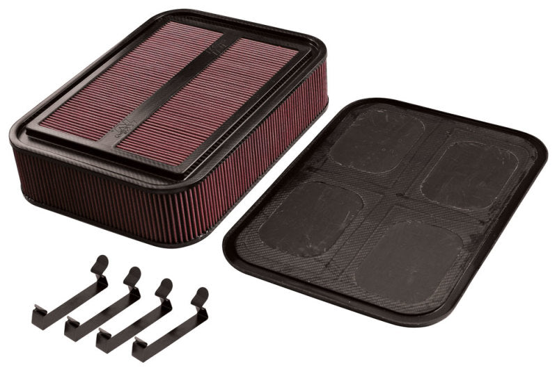 K&N Custom Racing Assembly Carbon Fiber 4in Air Box w/ Base and Hardware - Large - Mammoth Racing -