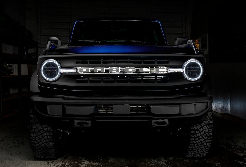 Oracle 21-22 Ford Bronco Headlight Halo Kit w/DRL Bar - Base Headlights ColorSHIFT -w/2.0 Controller - Mammoth Racing -