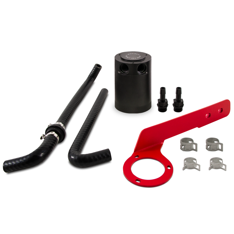 Mishimoto 2018+ Honda Accord 2.0T Baffled Oil Catch Can PCV Side - Red - Mammoth Racing -