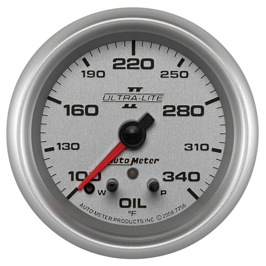 Autometer Ultra-Lite II 2-5/8in 340 Deg F Stepper Motor w/ Peak & Warn Oil Temp Gauge - My Store