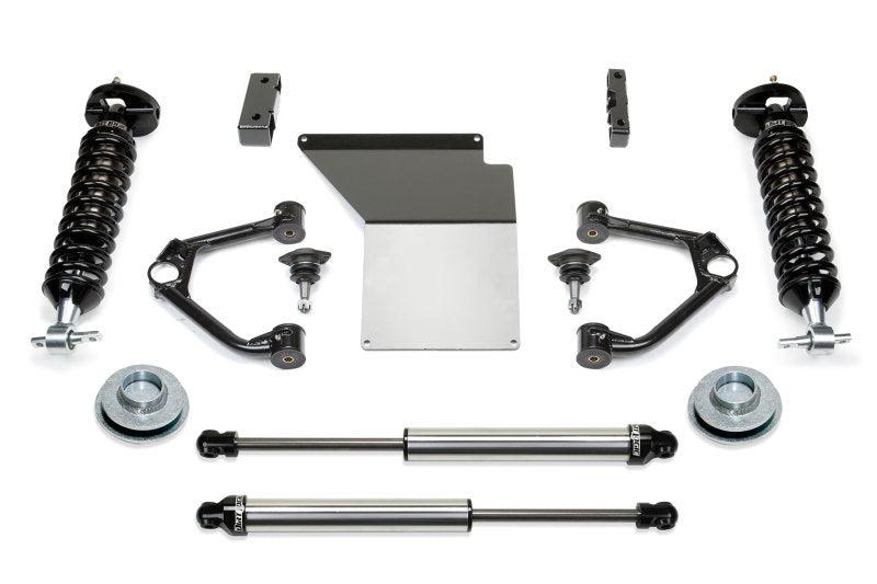 Fabtech 07-14 GM C/k1500 SUV 2wd/4wd 4in Budget UCA System w/DL 2.5 Coilovers & Rear DL Shocks - Mammoth Racing -