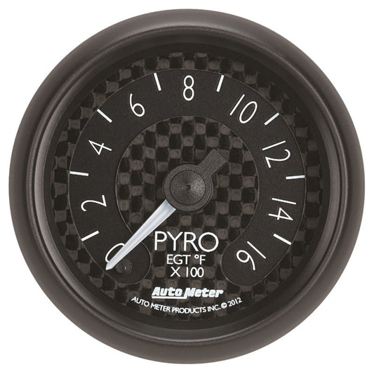 Autometer GT Series 52mm Full Sweep Electronic 0-1600 Deg F EGT/Pyrometer Gauge - My Store