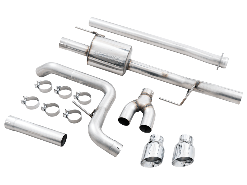 AWE 0FG 21+ Ford F150 Dual Side Exit Cat-Back Exhaust- 4.5in Chrome Silver Tips - My Store