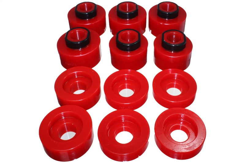 Energy Suspension 08-16 Ford F-250/F-350/F-450/F-550 Super Duty STD/Super Cab Red Body Mount Set - My Store