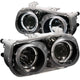ANZO 1994-1997 Acura Integra Projector Headlights w/ Halo Black - My Store