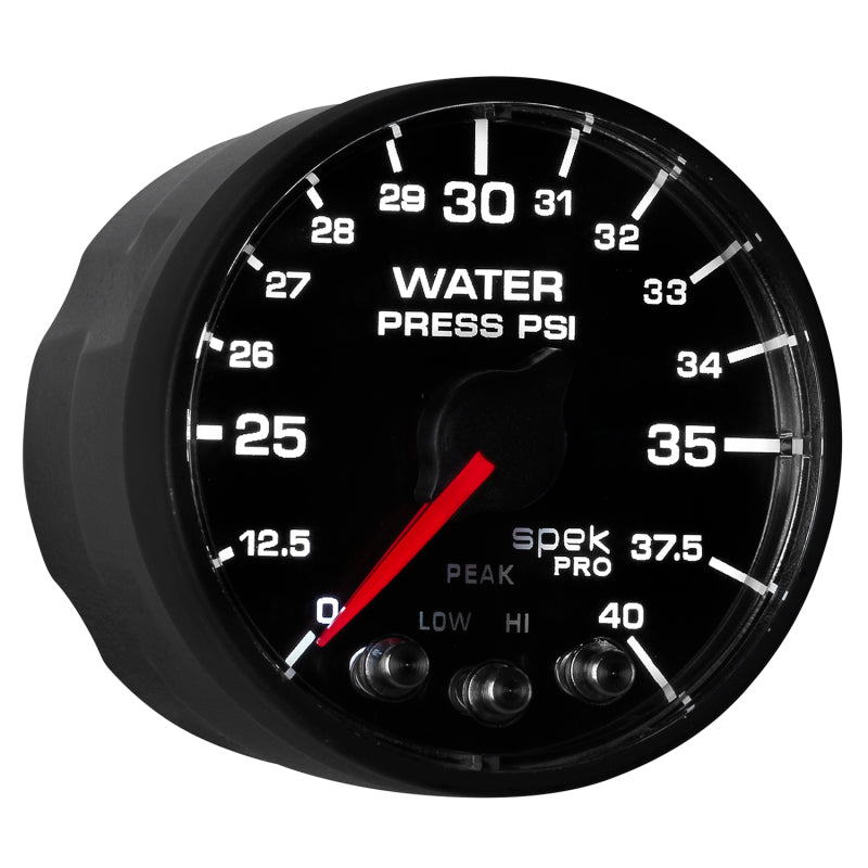 Autometer Spek-Pro - Nascar 2-1/16in Water Press 0- 40 psi Bfb - My Store