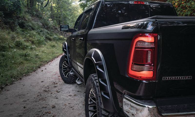 Bushwacker 19-22 Ram 1500 (Excl. Rebel/TRX) 76.3 & 67.4in Bed DRT Style Flares 4pc - Blk / Smooth - Mammoth Racing -