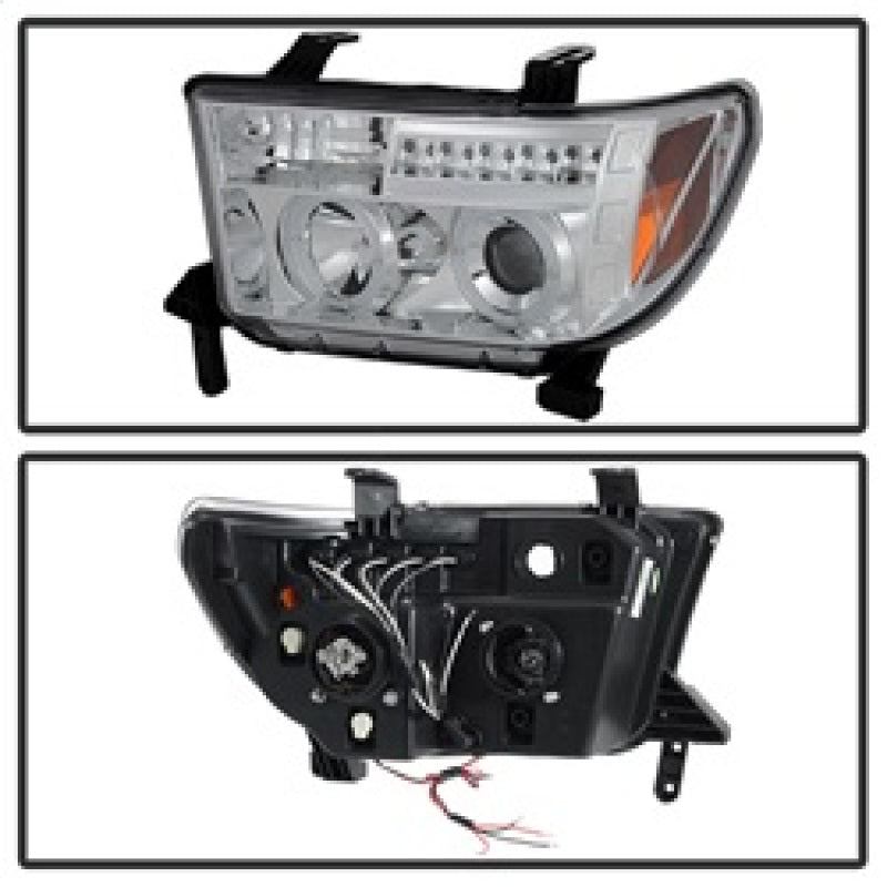 Spyder Toyota Tundra 07-13 Projector Headlights LED Halo LED Chrm PRO-YD-TTU07-HL-C - Mammoth Racing -
