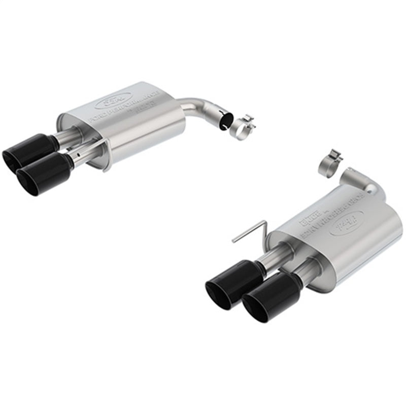 Ford Racing 18-19 Ford Mustang GT 5.0L Touring Muffler Kit w/ Black Chrome Exhaust Tips - Mammoth Racing -