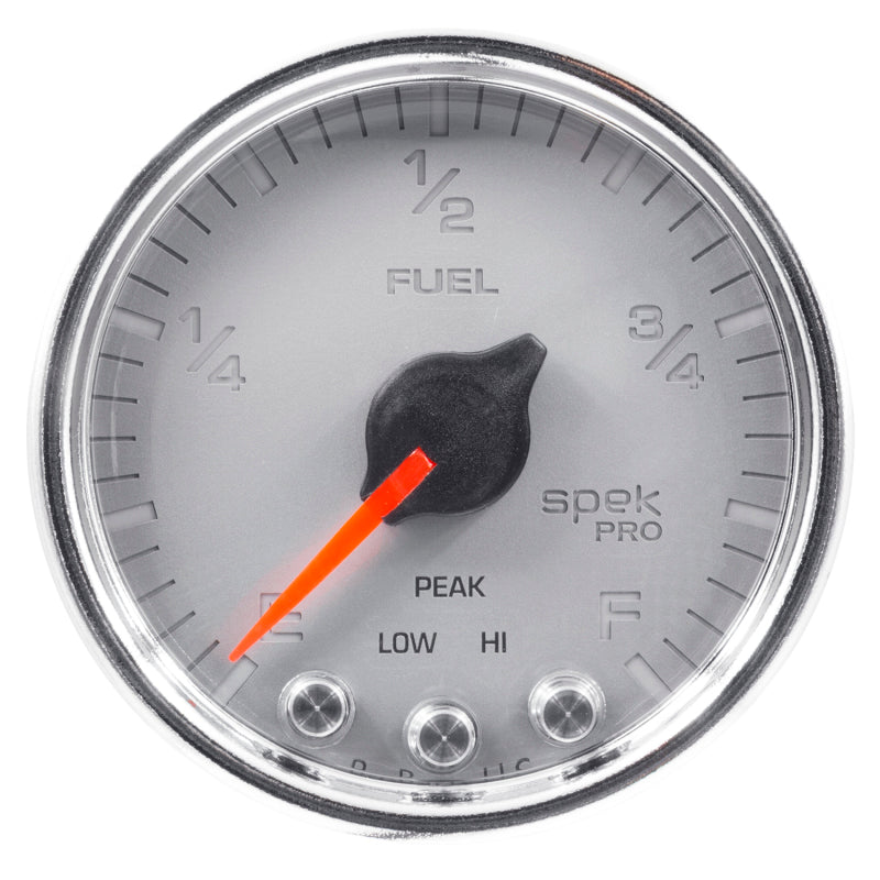 Autometer Spek-Pro Gauge Fuel Level 2 1/16in 0-270 Programmable Slvr/Chrm - My Store