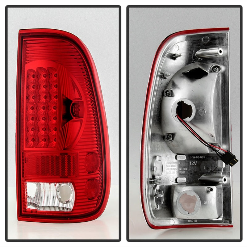 Xtune Ford F150 Styleside 97-03 Super Duty 99-07 LED Tail Lights Red Smoke ALT-ON-FF15097-LED-RC - Mammoth Racing -