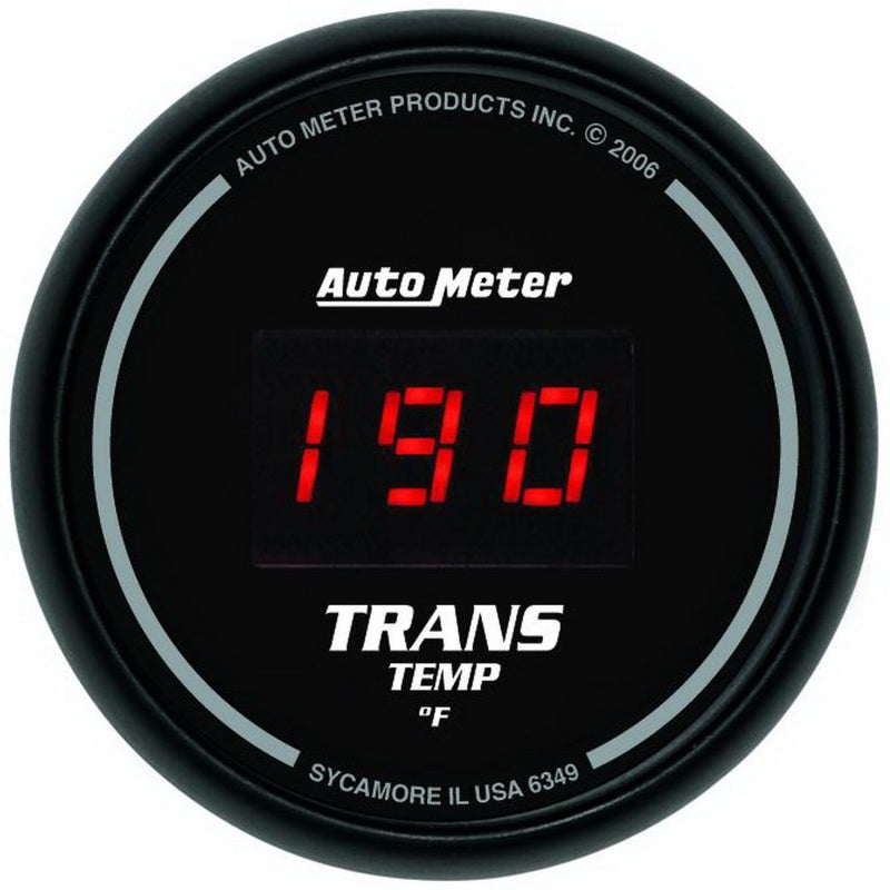 Autometer Z Series 52mm Black Digital 0-300 Deg F Transmission Temperature Gauge - My Store