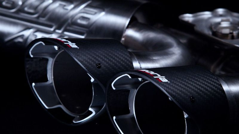 Borla 2020 Chevrolet Corvette C8 6.2L ATAK 3in Exhaust System Dual Round Angle Cut Carbon Fiber Tips - My Store