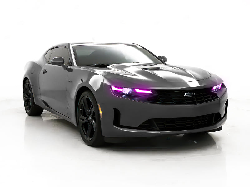 Oracle 19-21 Chevy Camaro LS/LT RGB+A Headlight DRL Upgrade Kit - ColorSHIFT w/ RF Controller - Mammoth Racing -